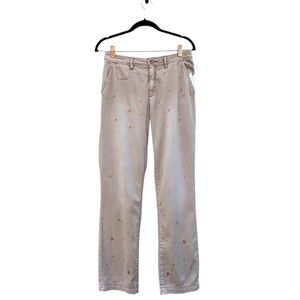 Pilcro And The Letterpress Beige Bronze Splatter Print Jeans NWT 29